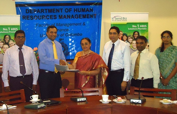 MOU between Department of Human Resources Management, University of Colombo and hSenid Biz